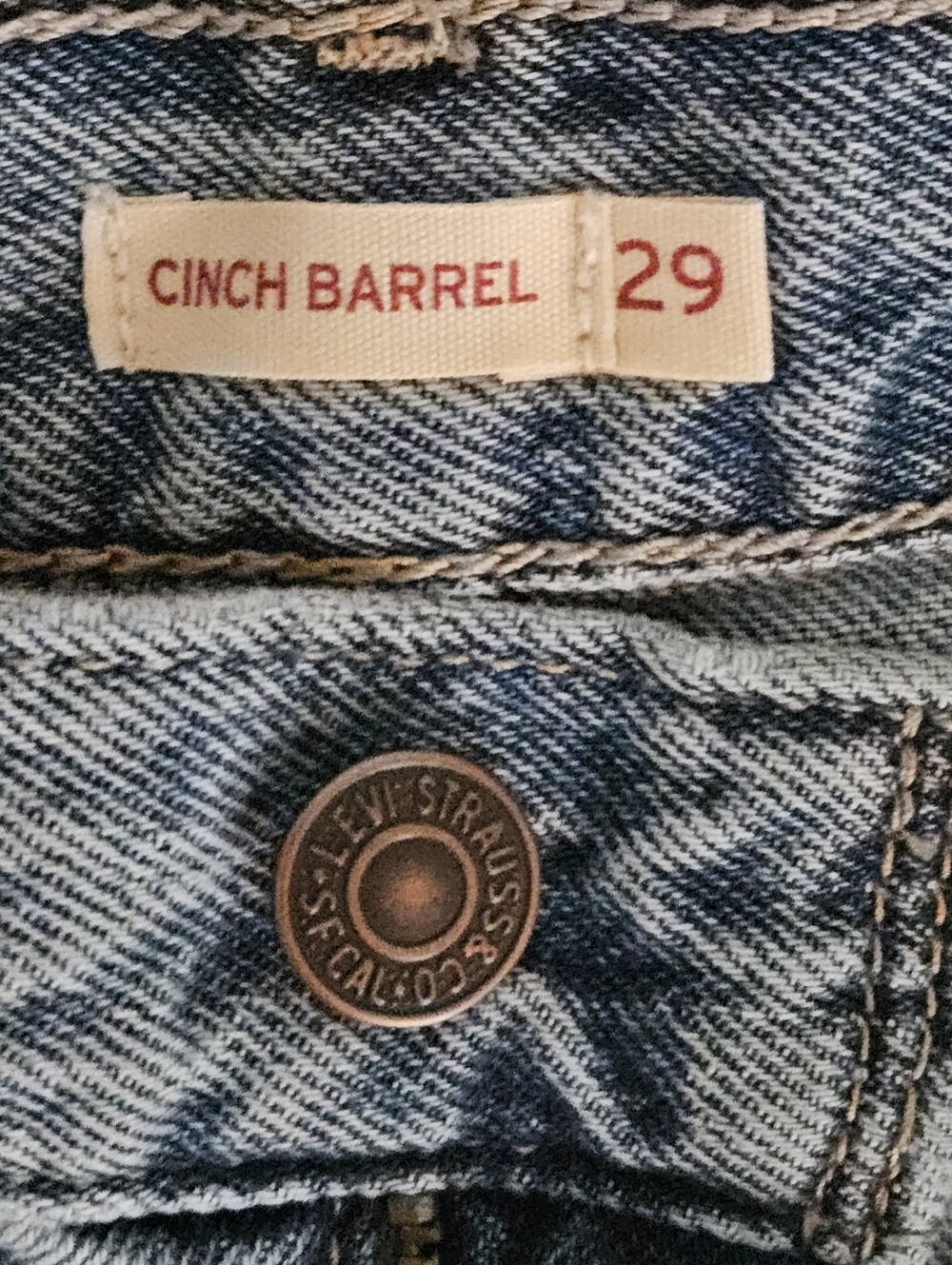 LEVI'S CINCH BARREL WOMEN'S JEANS 29 - Picture 6 of 10